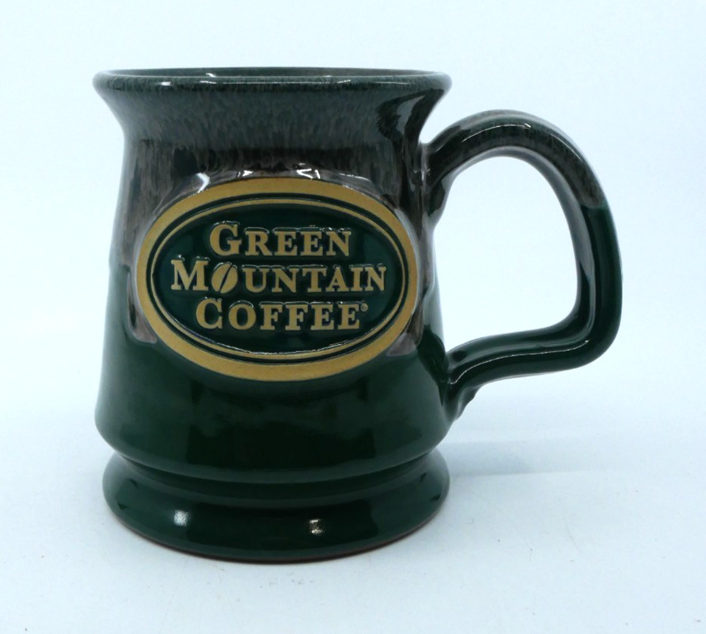 Deneen Pottery Green Mountain Coffee Ceramic Mug 2013 4" Handcrafted Drip